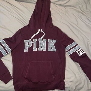PINK Maroon Hoodie